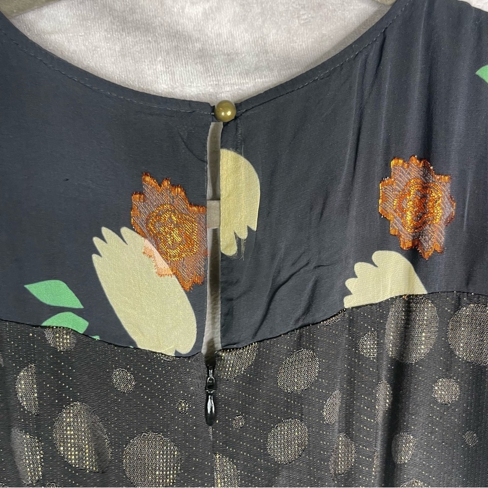 Moulinette Soeurs x Anthropologie Ciao Bella Faux Wrap Dress Mixed Media Dress 2 - Picture 6 of 8